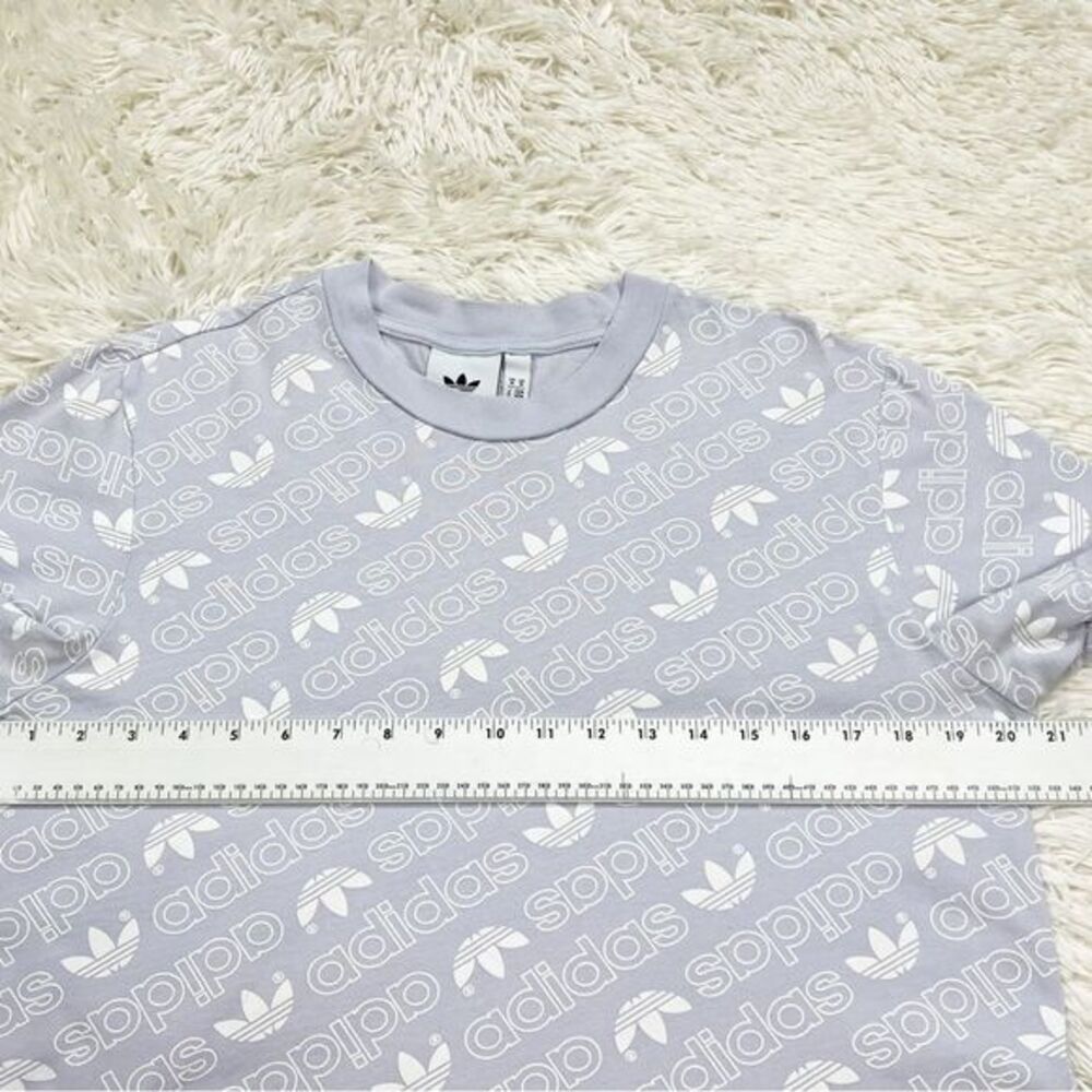 Adidas‎ Originals Monogram All Over Print Tee T-Shirt Lavender Purple Small - Picture 4 of 6